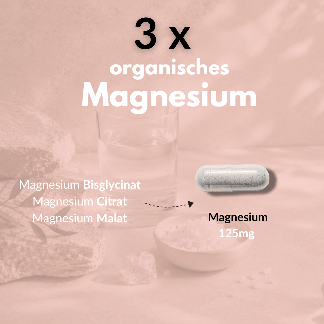 Magnesium Complex – 3 x organic magnesium with 125 mg for active people.