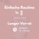 Vitamin B Komplex Forte: Einfache Routine mit 90 Kapseln für 3 Monate, 1 Kapsel täglich.
