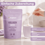 Collagen Move powder, easy to prepare, with bioactive collagen peptides in a glass.