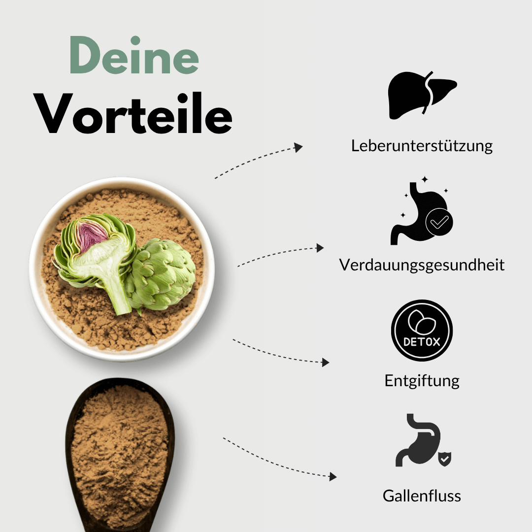 Artischocke Kapseln Vorteile für Leberunterstützung, Verdauungsgesundheit, Entgiftung und Gallenfluss