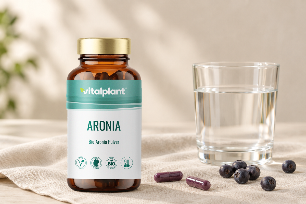 Bio Aronia Kapseln - 2 Kapseln, 1.000 mg am Tag