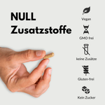Bio Ashwagandha Kapseln mit NULL Zusatzstoffen, vegan und glutenfrei für die optimale Balance und Vitalität.