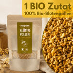 Packaging of organic flower pollen by Vitalplant, 100% pure, from Hungarian meadows.