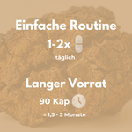 Bio Chaga Kapseln – einfache tägliche Routine und langer Vorrat für 1,5-3 Monate.