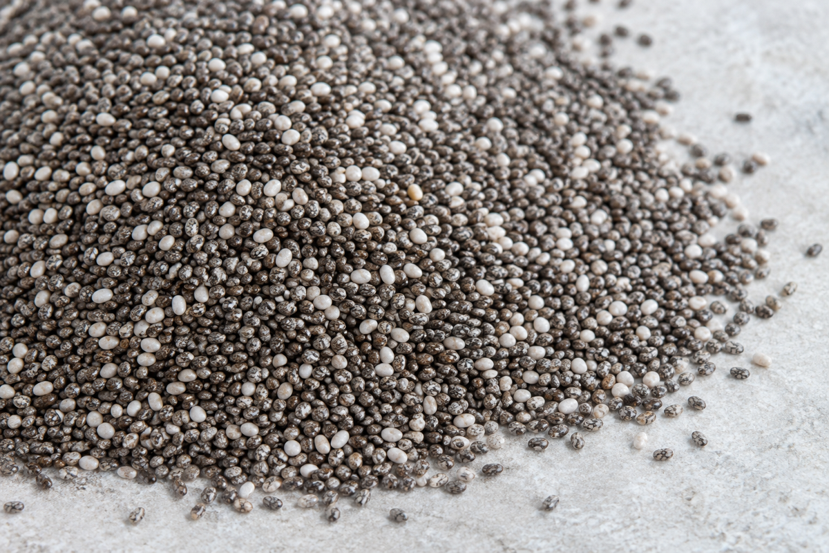31 g Ballaststoffe je 100 g, Bio Chiasamen