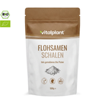 Bio Flohsamenschalen von Vitalplant, rein biologisches Produkt in 500g Verpackung.
