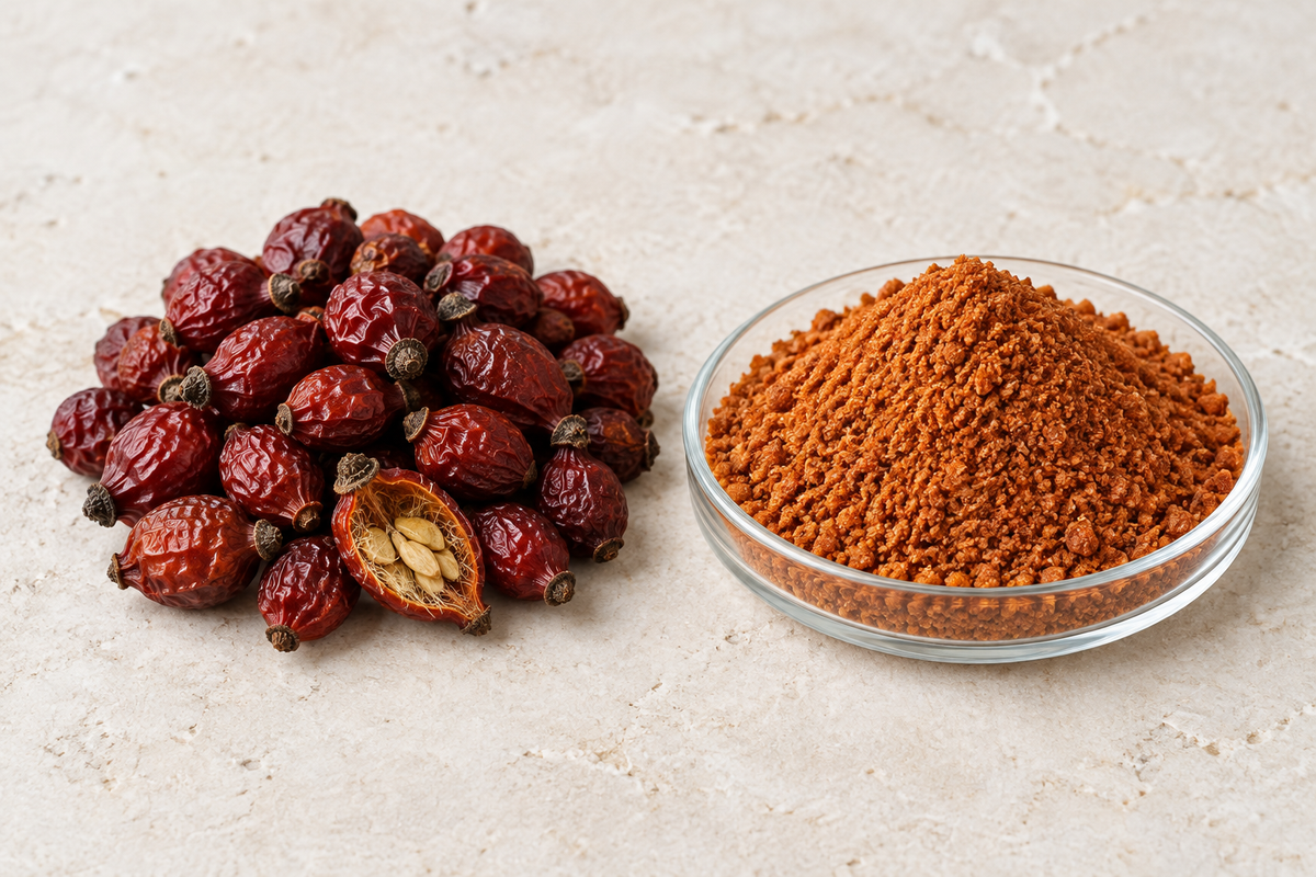 Bio Hagebutte Kapseln - Ganze Frucht, nur gemahlen