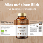 Bio Lion's Mane capsules by Vitalplant with nutrition information and organic certification
