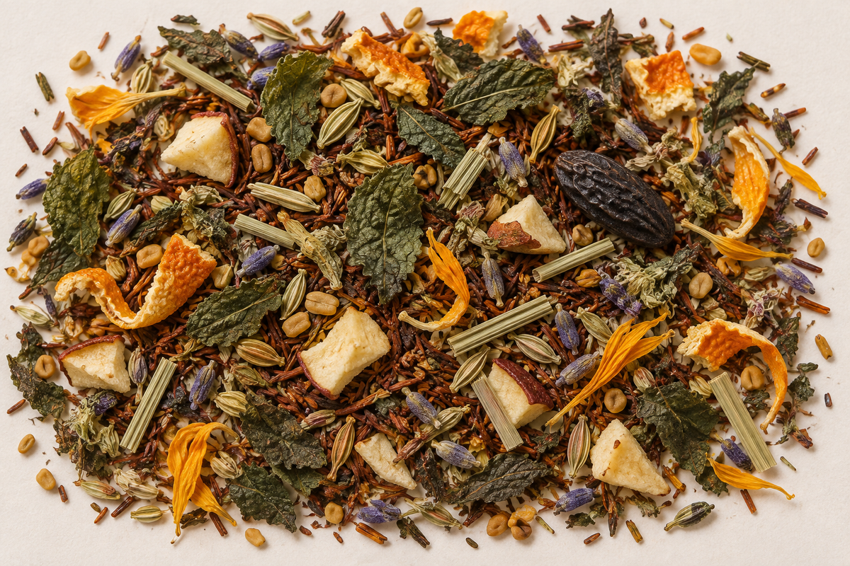Vierzehn Zutaten mit Rooibos, Bio Nacht Tee