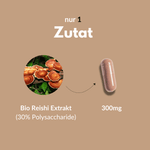 Reishi Kapseln mit Bio Reishi Extrakt, 300mg, aus legendärem Pilz der Unsterblichkeit.