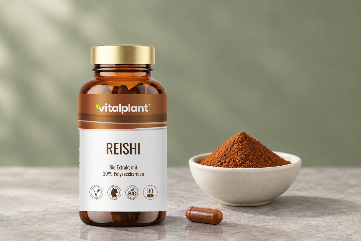Bio Reishi Kapseln - 300 mg Bio-Extrakt je Kapsel