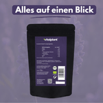Bio Ruhe Tee von Vitalplant, Kräutertee für entspannte Momente mit harmonischer Mischung, 100g Packung.