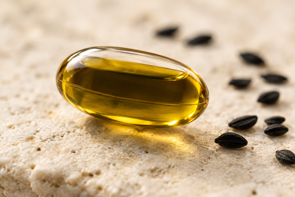 Bio Schwarzkümmelöl Kapseln - 500 mg Öl je Kapsel