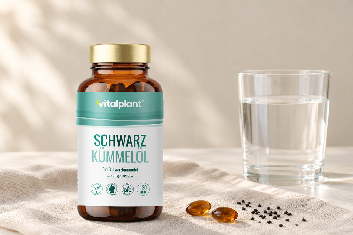 Bio Schwarzkümmelöl Kapseln - 2 Kapseln, 1.000 mg Öl