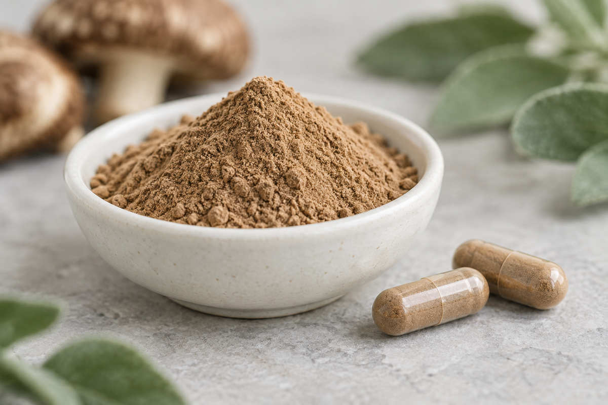 500 mg, höchste Einzelmenge, Bio Shiitake Kapseln