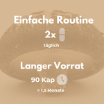 Bio Shiitake Kapseln für einfache Routine, 90 Kapseln, 1,5 Monate Vorrat.