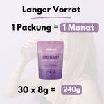 Organic Vital Beauty by Vitalplant – 240g premium superfood for natural beauty, for 1 month. Pack of 30 x 8g.