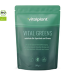 Bio Vital Greens – natürliche Bio Superfoods Mischung von Vitalplant, 360g Verpackung.