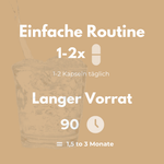 Bio Vitalpilze Komplex - Einfache Routine mit 1-2 Kapseln täglich für bis zu 3 Monate Vorrat.