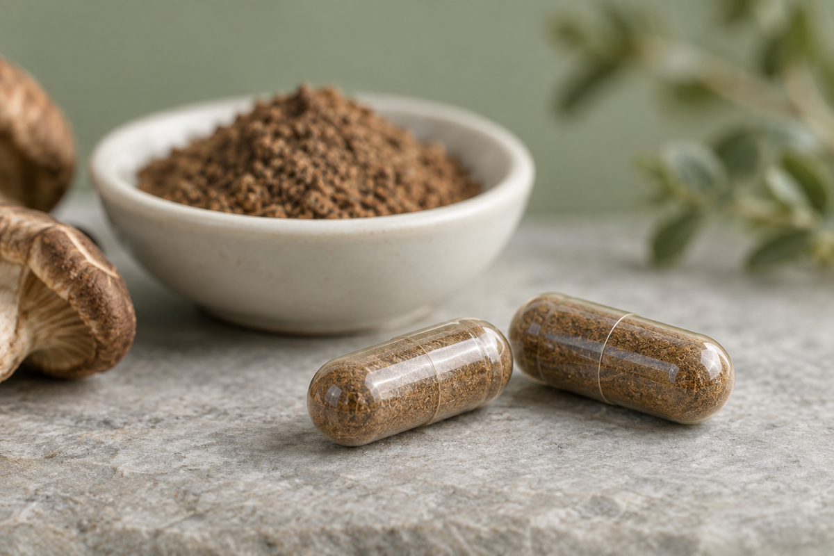 Zwei Kapseln am Tag, Bio Vitalpilze Komplex Kapseln