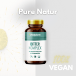 Bitter Komplex Kapseln von Vitalplant, reine pflanzliche Bitterstoffe für dein Wohlbefinden - 100% vegan.