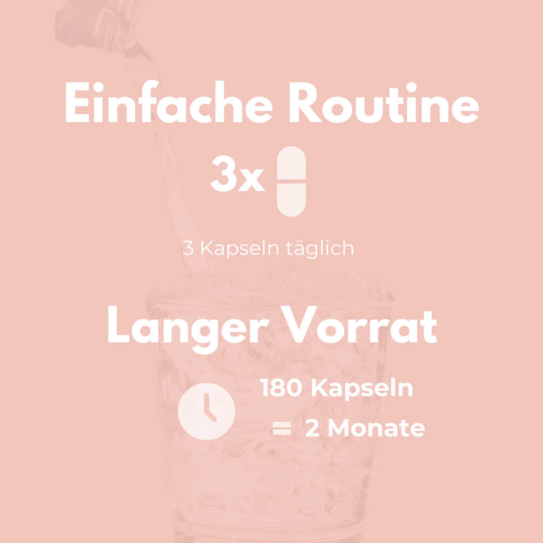Magnesium Komplex - 3 Kapseln täglich für lange Vorrat von 180 Kapseln, einfache Routine für aktive Menschen.