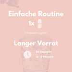 Vitamin D3+ Kapseln mit einfacher Routine - 1 Kapsel täglich für 3 Monate Vorrat.