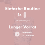 Einfach zu befolgende Routine mit 1 Kapsel täglich, Vitamin B Komplex Forte, 90 Kapseln für 3 Monate
