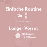 Vitamin C 1000 - Einfache Routine mit 2 Kapseln täglich für 2 Monate Vorrat