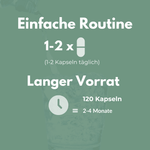 Guggul Extrakt Kapseln tägliche Einnahme von 1-2 Kapseln für eine sichere und effektive Routine.
