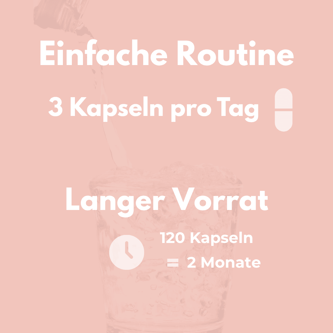 Simple magnesium complex: 3 capsules per day for 2 months. Supports active people!