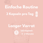 Simple magnesium complex: 3 capsules per day for 2 months. Supports active people!