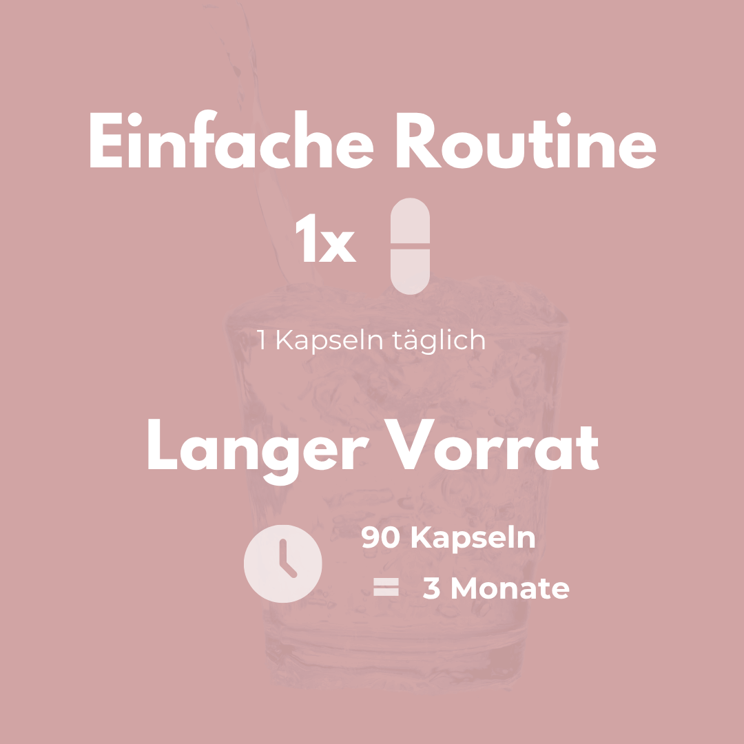 Selen Kapseln mit einfacher Routine von 1 Kapsel täglich für 3 Monate Vorrat.