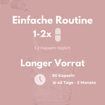 Omega 3 Vegan tägliche Einnahme von 1-2 Kapseln für 45 Tage bis 3 Monate Vorrat
