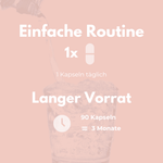 Vitamin D3+ einfache Routine mit 1 Kapseln täglich für 3 Monate, 90 Kapseln im Vorrat.
