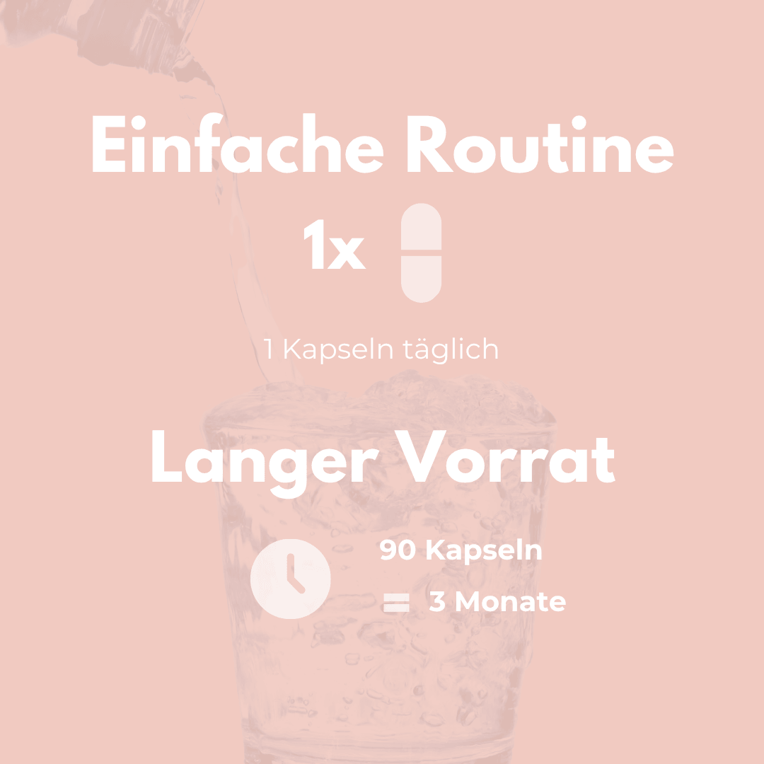 Vitamin D3+ einfache Routine mit 1 Kapseln täglich für 3 Monate, 90 Kapseln im Vorrat.