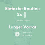 Vitalpilze Komplex Kapseln einfache Routine 2x täglich langer Vorrat 90 Kapseln 45 Tage