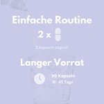 Herz Komplex Anleitung mit 2 Kapseln täglich für 45 Tage, 90 Kapseln im Vorrat.