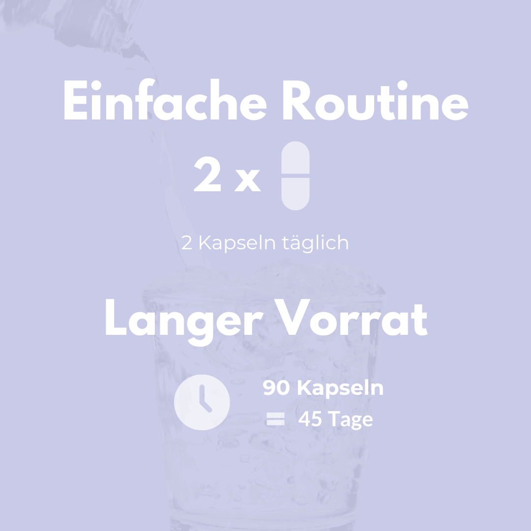 Herz Komplex Anleitung mit 2 Kapseln täglich für 45 Tage, 90 Kapseln im Vorrat.