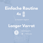 Männer Kapseln – Einfache Routine mit 4 Kapseln täglich für einen langen Vorrat von 120 Kapseln für einen Monat
