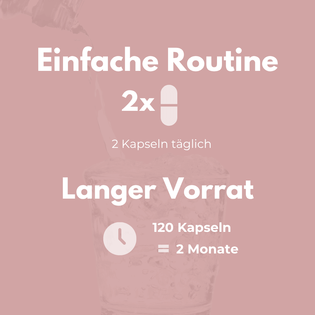 Magnesium Citrat Kapseln mit einfacher Routine, 2 Kapseln täglich für 2 Monate Vorrat, 120 Kapseln.