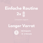 Meno Vital Kapseln für Wechseljahre einfache Routine 2x täglich langer Vorrat 120 Kapseln