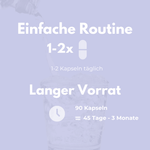 Nacht Ruhe Kapseln für einfache Routine und langanhaltenden Vorrat, 90 Kapseln für 45 Tage.