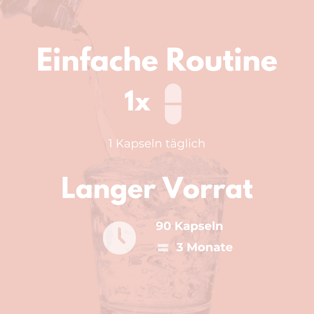 Vitamin D3+ einfache Routine mit 90 Kapseln für 3 Monate, eine Kapsel täglich.