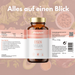 Eisen Vegan – Plant-based iron with curry leaf extract from Vitalplant for vegan iron support.