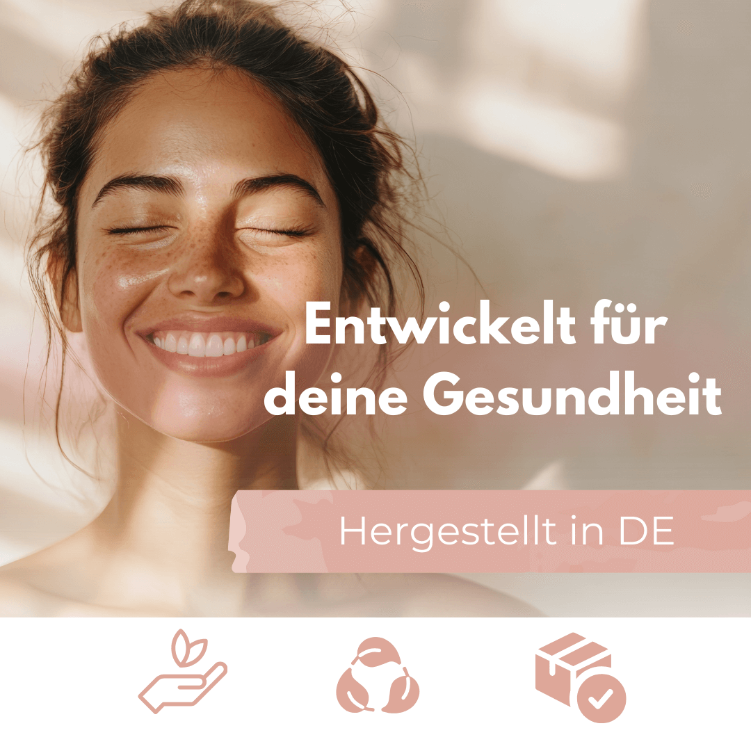 Vitamin D3+ Kapseln für deine Gesundheit, hergestellt in Deutschland, mit essenziellen Nährstoffen.