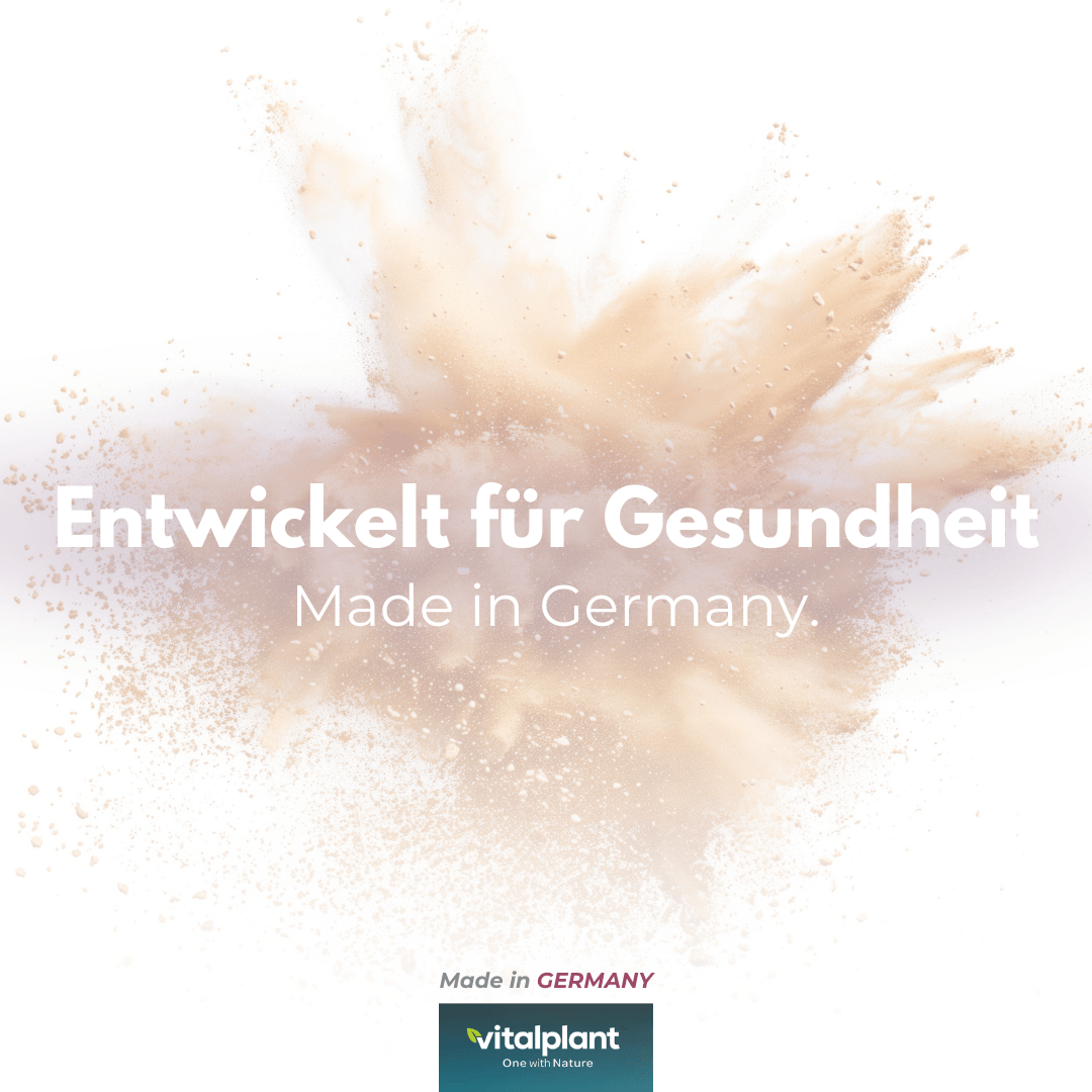 Gehirn Komplex von Vitalplant entwickelt für Gesundheit, Made in Germany, natürliche Formel für mentale Klarheit.