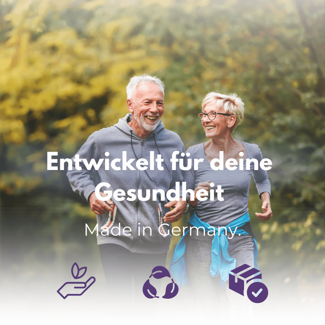 Herz Komplex: Entwicklung für Gesundheit und Wohlbefinden von aktiven Senioren, Made in Germany.