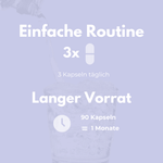 Gehirn Komplex - einfache Routine mit 3 Kapseln täglich für 1 Monat Vorrat von 90 Kapseln.