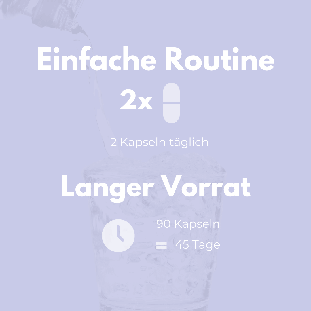 Gelenk Komplex Kapseln: Einfache Routine mit 2 Kapseln täglich für 45 Tage Versorgung.
